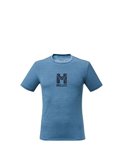 Pánské tričko MILLET Ubic Wool Ts Ss M, modré