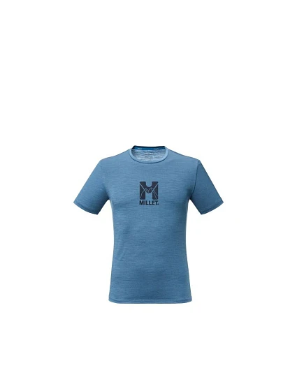 Pánské tričko MILLET Ubic Wool Ts Ss M, modré Pánské tričko MILLET Ubic Wool Ts Ss M, modré