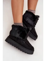 Dámské Sněhule Na Platformě S Kožešinou A Šněrováním Big Star model 21705911 Černé - Big Star Shoes