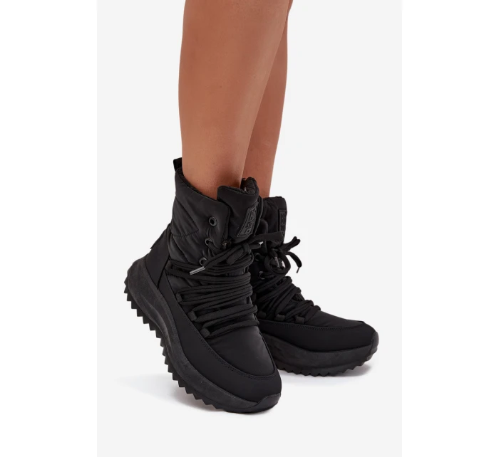 Dámské Sněhule Na Zip Big Star model 21706125 Černé - Big Star Shoes Dámské Sněhule Na Zip Big Star model 21706125 Černé - Big Star Shoes