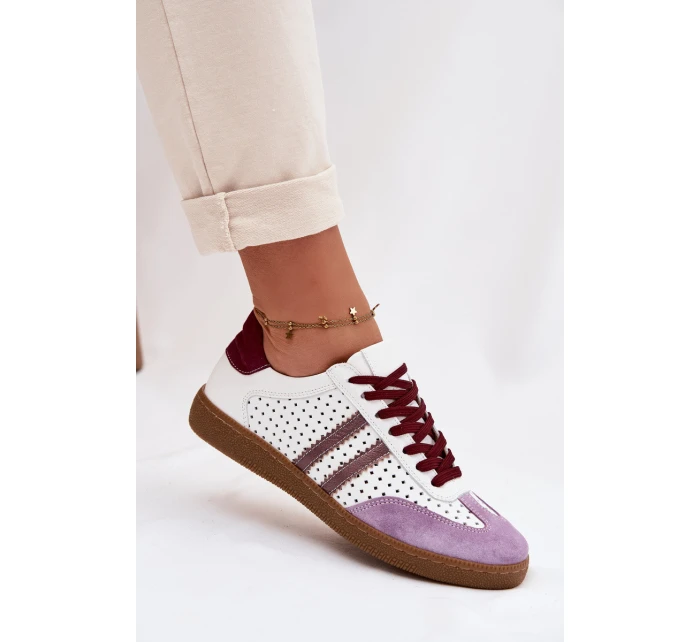 Kožené síťované dámské tenisky model 21935203 - Zazoo