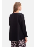 model 21379906 Pletený svetr s výstřihem do V černý - BeWear