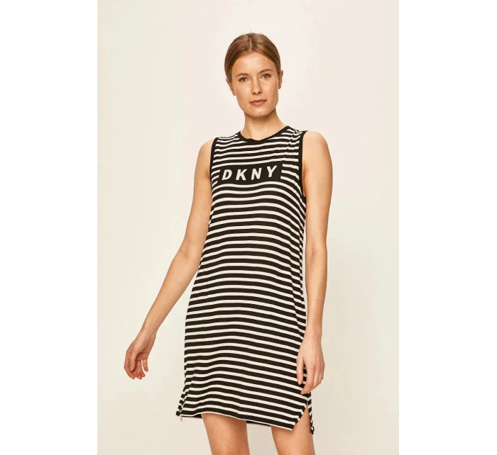 Dámska nočná košeľa YI3322403-055 čiernobiela - DKNY