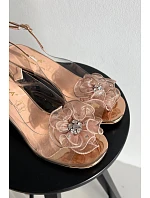 Dámske sandále na podpätku D&A MR52-238 Rose gold - D&A