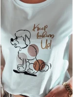 Dámske modré tričko LUMIFIT s pudlom FashionStreet RY2737