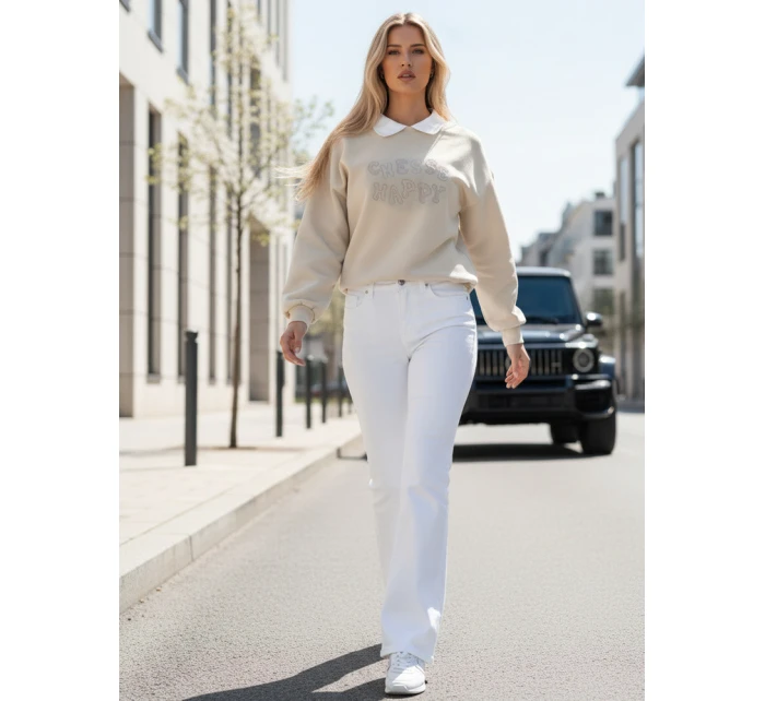 Dámská mikina s potiskem oversize cappuccino Dstreet model 21989123 - FashionStreet