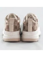 Svetlo béžové tenisky trampky s vyššou podrážkou (S067) Svetlo béžové tenisky trampky s vyššou podrážkou (S067)