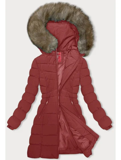 Tmavo červená dámska zimná páperová bunda (LHD-23032) Tmavo červená dámska zimná páperová bunda (LHD-23032)