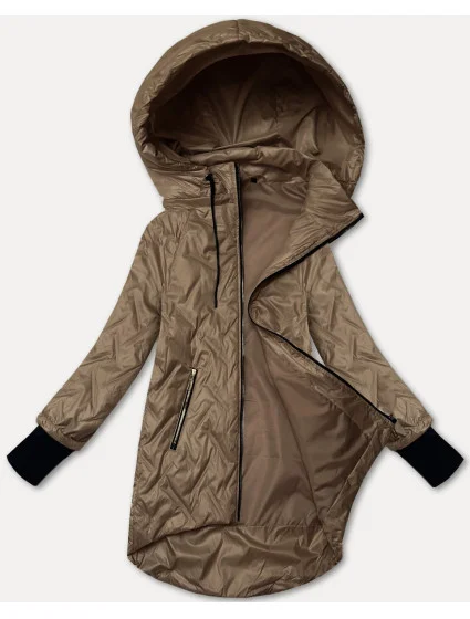 Ľahká dámska bunda v ťavej farbe s odnímateľnou kapucňou S'West (B8371-12) Ľahká dámska bunda v ťavej farbe s odnímateľnou kapucňou S'West (B8371-12)