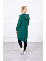 Mikina se zipem na zádech zelená