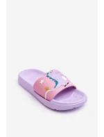 Dziecięce Klapki Dinozaur T-Rex Fioletowe Bernis