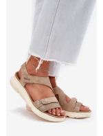 Sandały Damskie Na Koturnie Beżowe Maroriella