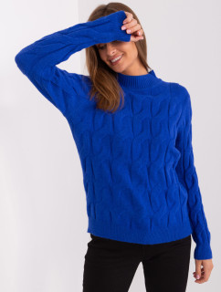 Kobaltovo modrý pletený sveter
