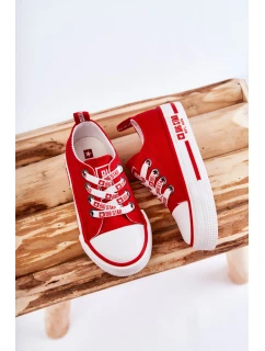 Dziecięce Materiałowe Trampki BIG STAR KK374071 Czerwone