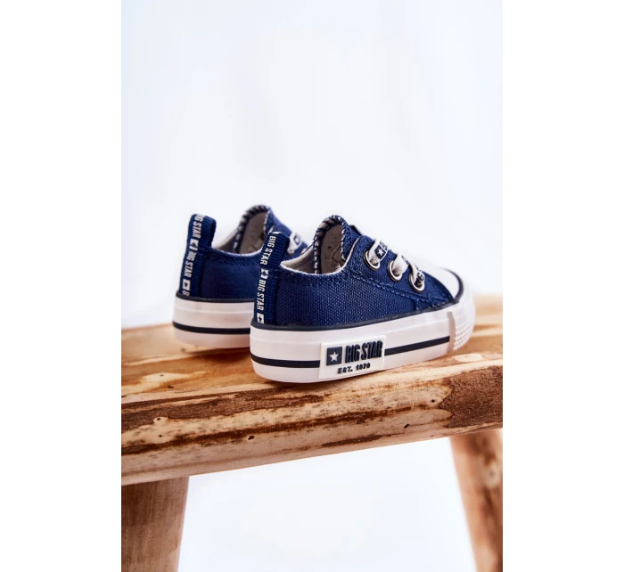 Dziecięce Materiałowe Trampki BIG STAR KK374050 Granatowe
