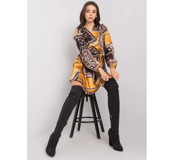 Šaty LC SK 22K 3050.06P čierno-žlté