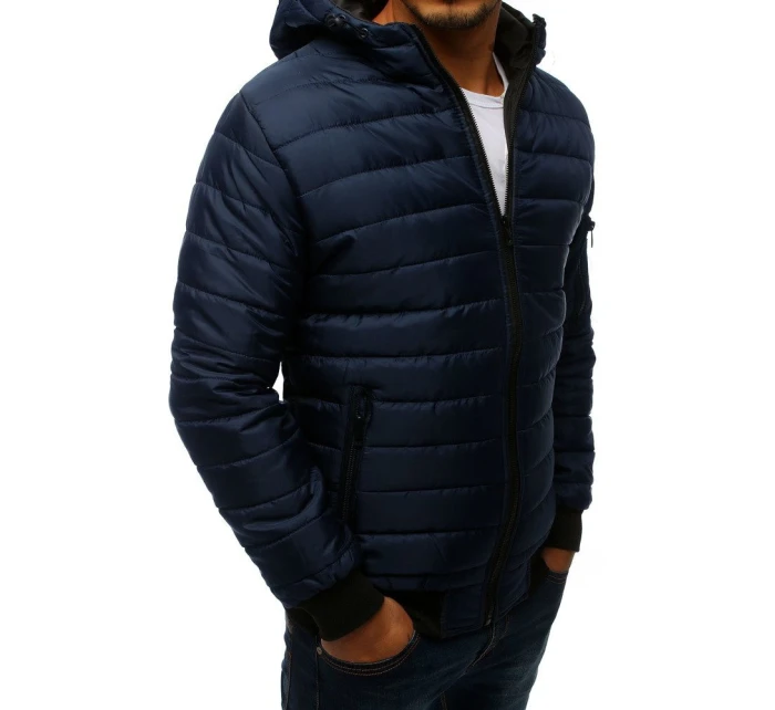 Pánska prešívaná bunda bomber tmavomodrá TX2228 Pánska prešívaná bunda bomber tmavomodrá TX2228