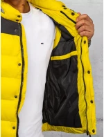 Pánská vesta s kapucí žlutá Dstreet model 21967492 - FashionStreet Pánská vesta s kapucí žlutá Dstreet model 21967492 - FashionStreet