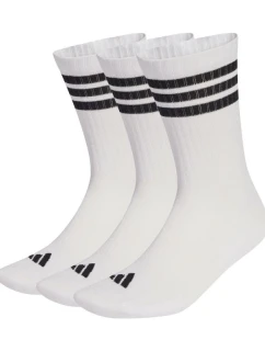 Adidas 3-Stripes Cushioned Sportswear Crew 3 páry bielo-čiernych ponožiek JZ0532