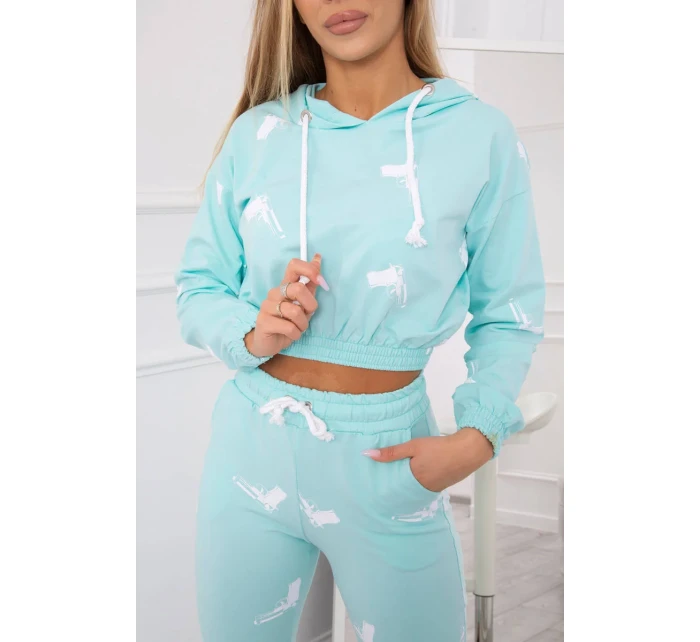 Sada s potiskem pistole mint Sada s potiskem pistole mint