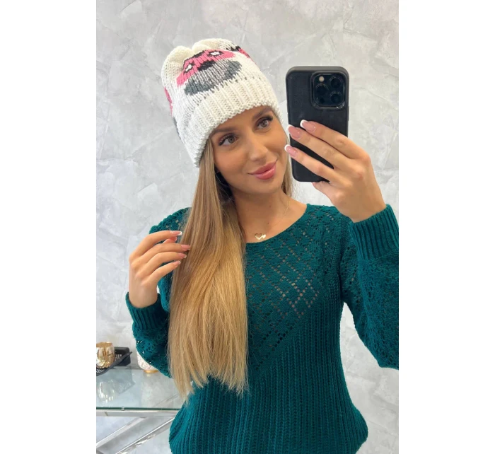 Dámska čiapka Ofelia K349 biela Dámska čiapka Ofelia K349 biela