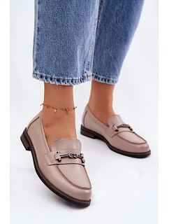 Dámské kožené mokasyny Vinceza 18132 Béžové