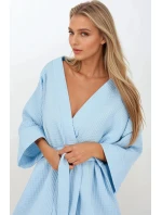 Modrý dámský župan - Momenti Per Me Modrý dámský župan - Momenti Per Me
