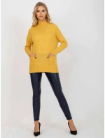 Dámsky sveter RV SW 7051 žltý - FPrice Dámsky sveter RV SW 7051 žltý - FPrice