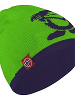 Detská obojstranná čiapka 920-100-054 Zelená s čiernou - Trollkids
