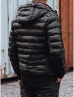 Pánská prošívaná bunda s kapucí černá Dstreet model 21979579 - FashionStreet