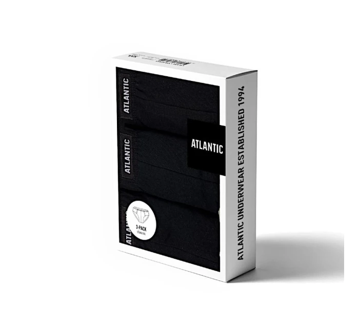Pánske nohavičky 3 pack 006 black - Atlantic