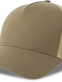 Atlantis Headwear Rapper Cotton-S 5-panelová truckerová čiapka 33.0260 khaki/stone