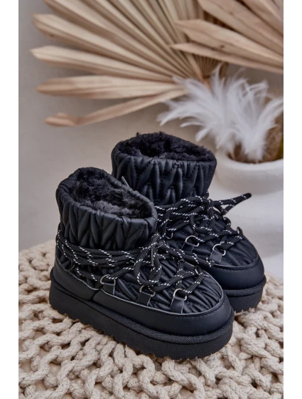 Dětské Zimní Boty S Kožíškem Černé model 21680341 - Boto Dětské Zimní Boty S Kožíškem Černé model 21680341 - Boto