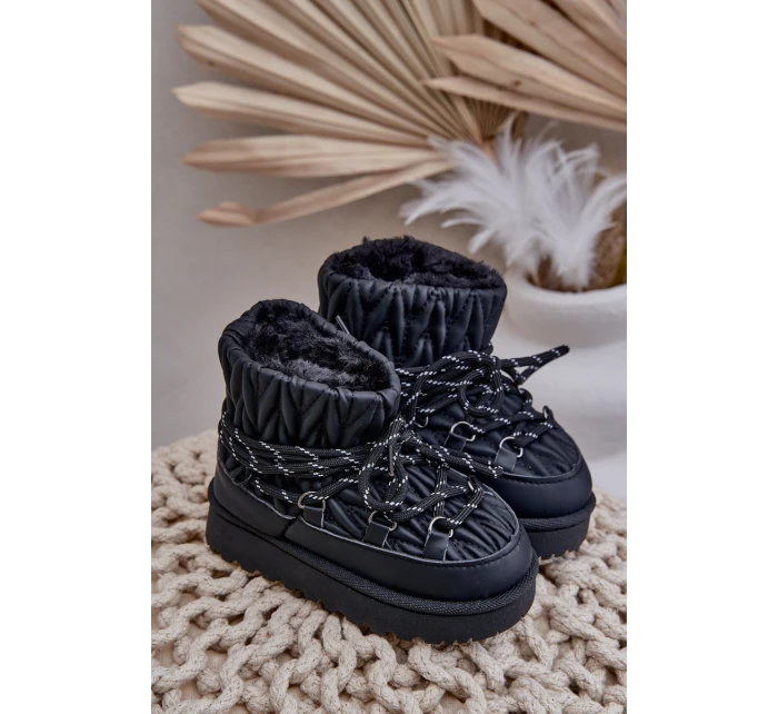 Dětské Zimní Boty S Kožíškem Černé model 21680341 - Boto Dětské Zimní Boty S Kožíškem Černé model 21680341 - Boto