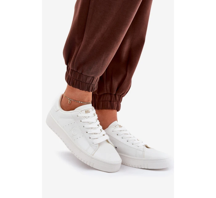 Nízké Dámské Tenisky Z Eko Kůže Big Star model 21686486 Bílé - Big Star Shoes Nízké Dámské Tenisky Z Eko Kůže Big Star model 21686486 Bílé - Big Star Shoes