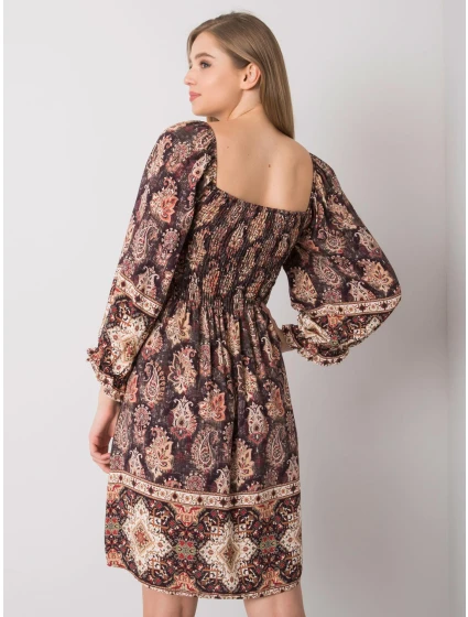 TW SK BI H3748 šaty.22X tmavo hnedá