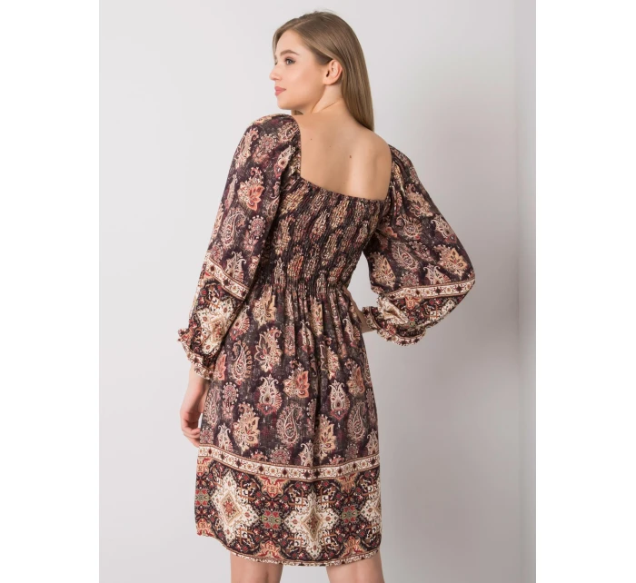 TW SK BI H3748 šaty.22X tmavo hnedá