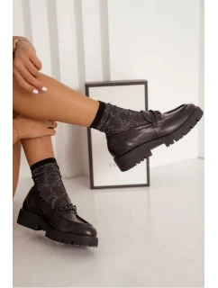 Dámske vzorované ponožky - čierne