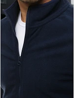 Pánska mikina na zips s kapucňou tmavomodrá FashionStreet BX4775 Pánska mikina na zips s kapucňou tmavomodrá FashionStreet BX4775