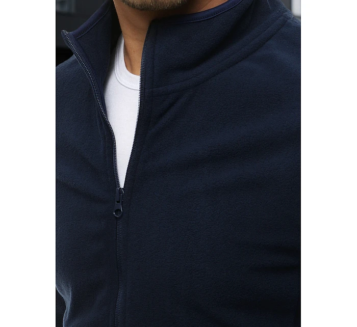 Pánska mikina na zips s kapucňou tmavomodrá FashionStreet BX4775 Pánska mikina na zips s kapucňou tmavomodrá FashionStreet BX4775