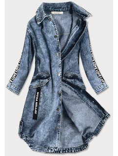 Světle modrá volná dámská džínová bunda/přehoz přes oblečení (C101)