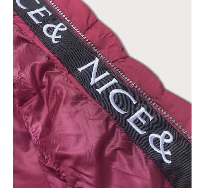 Červená dámská péřová bunda pro přechodné období model 17729175 - LHD Červená dámská péřová bunda pro přechodné období model 17729175 - LHD