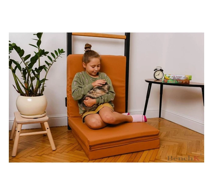 SKLADACÍ GYMNASTICKÝ MATRAC HNEDÝ 180CM LAVIČKA