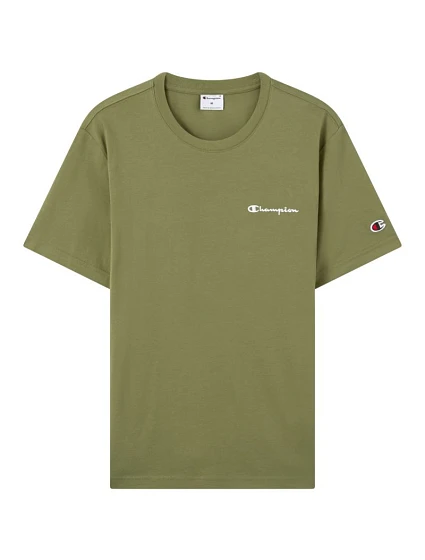Pánské tričko SS Tee olive pánské model 22121715 - CHAMPION Pánské tričko SS Tee olive pánské model 22121715 - CHAMPION