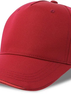 Atlantis Headwear Recy Five Italia 5-panelová čiapka 33.0281 červená