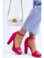 Semišové sandále na podpätku Fuchsia Spectacular Semišové sandále na podpätku Fuchsia Spectacular