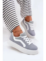 Dámske tenisky na platforme - modré Tellnira