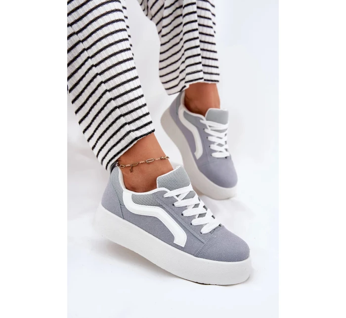 Dámske tenisky na platforme - modré Tellnira