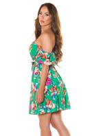 Trendy Koucla Off-Shoulder Minidress with print