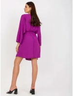 Tmavo fialové mini šaty 119818.19 - FPrice